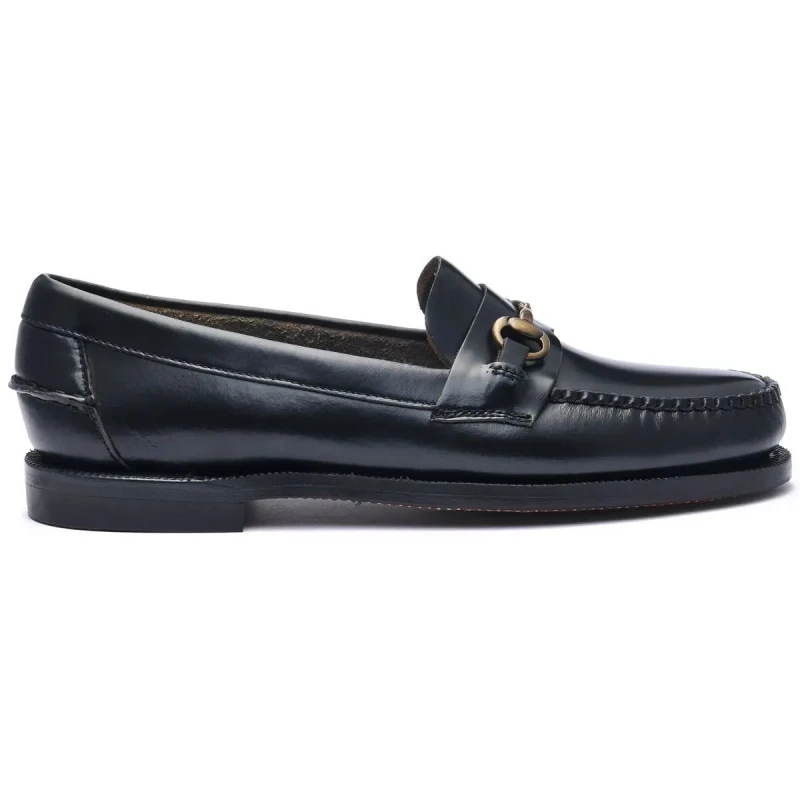 Image of Sebago Womens leather loafers Sebago Classic Dan Noir Female 40