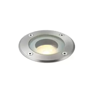 Image of Saxby Lighting - Pillar - Outdoor Round IP65 50W Polished Stainless Steel & Clear Glass
