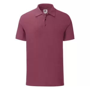 Image of Fruit Of The Loom Mens Iconic Polo Shirt (XXL) (Heather Burgundy)