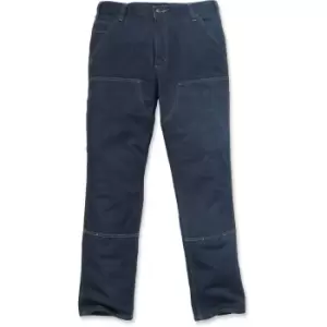 Image of Carhartt Mens Double Front Relaxed Fit Denim Dungaree Jeans Waist 31 (79cm), Inside Leg 34' (86cm)