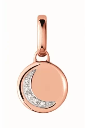 Image of Links Of London Jewellery Protection Keepsakes Diamond Crescent Moon Disc Charm JEWEL 5030.2368
