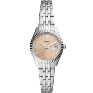 Image of Fossil Scarlette Micro Three-Hand Date Stainless Steel Watch