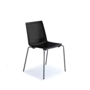 Image of Harmony multi-purpose chair with chrome 4 leg frame - black