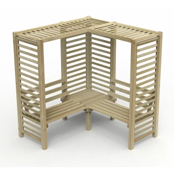 Image of Forest Firenze Corner Arbour - Natural Timber
