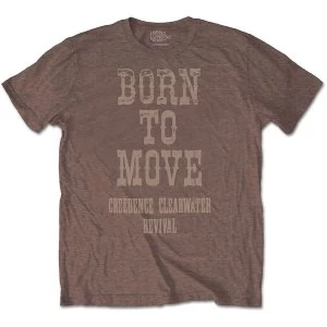 Image of Creedence Clearwater Revival - Born To Move Unisex Medium T-Shirt - Brown