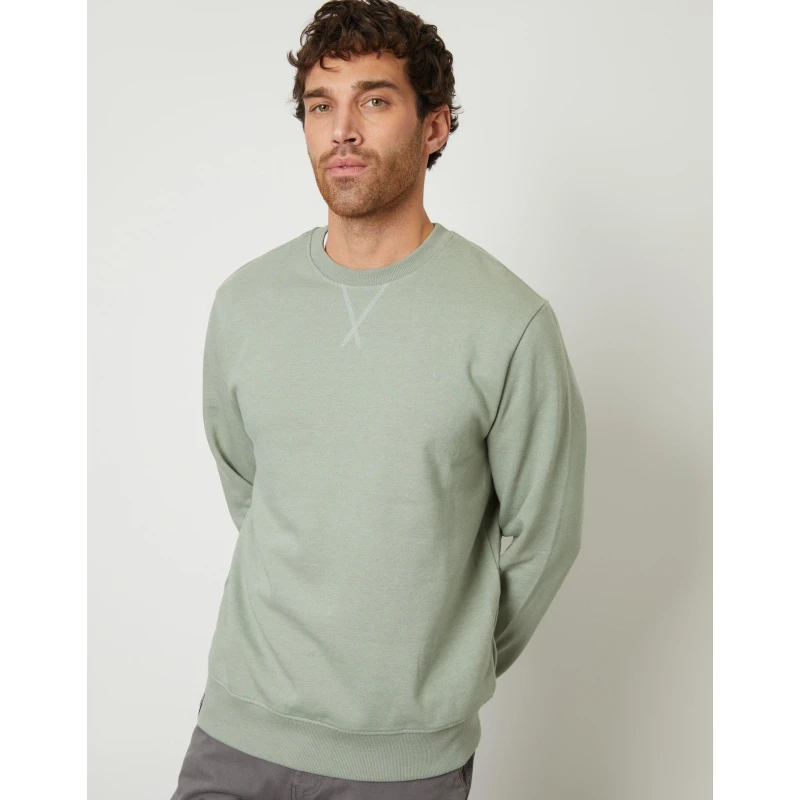 Image of Threadbare Mens Crew Satsuma Knitted Top Iceberg Green male Small