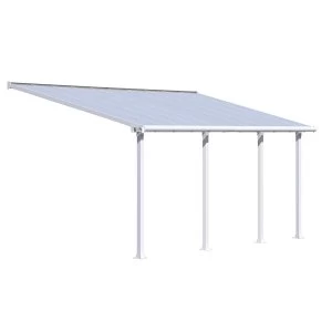 Image of Palram Olympia Patio Cover 3m x 6.1m - White Clear