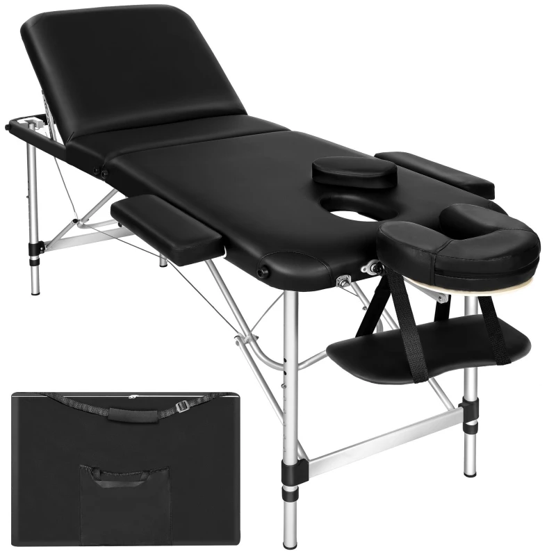 Image of tectake Massage Table in Black Unisex