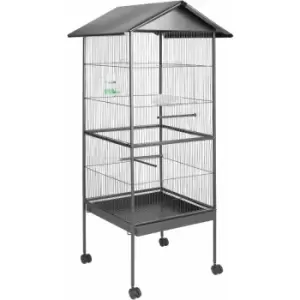 Image of Bird cage 162cm high - bird aviary, parrot cage, budgie cage - anthracite
