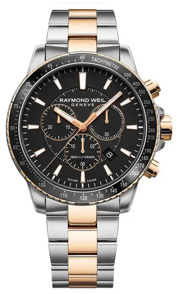 Image of Raymond Weil 8570-SP5-20001 Mens Tango 300 Two Tone Black Watch