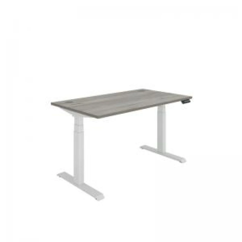 Image of Polaris Dual Motor Sit/Stand Desk 1400x800 Grey Oak/White KF800115