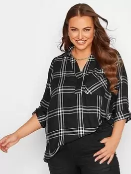 Image of Yours Overhead Check Shirt - Black