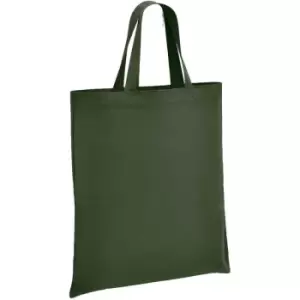 Image of Brand Lab Cotton Short Handle Shopper Bag (One Size) (Forest)