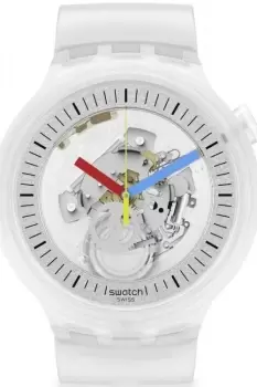 Image of Unisex Swatch Clearly Pay! Clear Watch SB01K102-5300