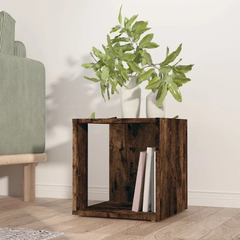 Image of VIDAXL Vidaxl - Side Table Smoked Oak 33x33x34.5cm Engineered Wood 8720286956854