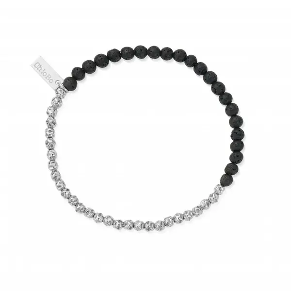 Image of ChloBo Men's Black Lava Principal Bracelet SBBLHAMM