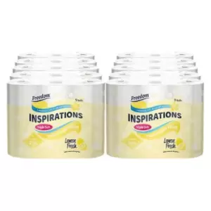 Image of Freedom Inspirations Quilted Lemon 3 Ply Toilet Paper - 90 Rolls