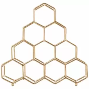 Image of Premier Housewares 10 Bottle Spice Rack, Gold Plated