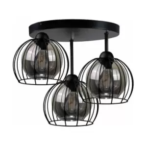 Image of Keter Solo Semi Flush Light Black, 30cm, 3x E27