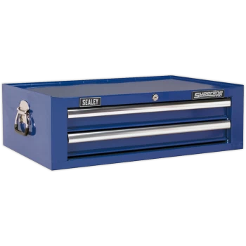 Image of Sealey Superline Pro 2 Drawer Mid Tool Chest Blue