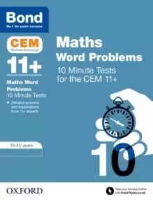 Image of Bond 11+: CEM Maths Word Problems 10 Minute Tests : 10-11 Years