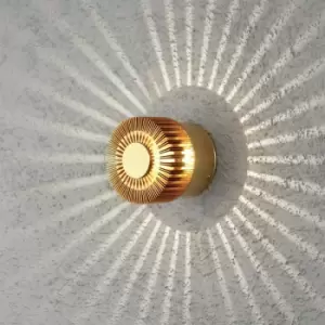 Image of Konstsmide Monza Outdoor Modern Wall Light Brass Anodised 3W High Power LED, IP54