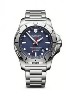 Image of Victorinox Victorinox Swiss Made I.N.O.X Diver Blue Sapphire Glass 45Mm Date Dial Stainless Steel Bracelet Watch With Strap Extension And Magnifying G