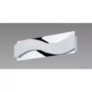 Image of Diyas - Wall light Ola 5W LED Small Wave 3000K IP44, 450lm, polished chrome/frosted acrylic