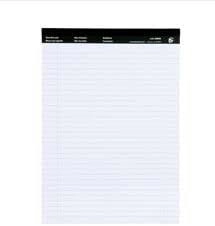 Image of 5 Star Executive Pad Perforated Top Feint Ruled Blue Margin Red 50 Sheets A4 White Pack 10