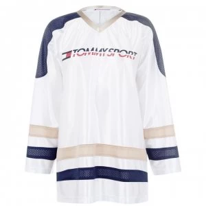 Image of Tommy Sport Retro Long-Sleeve Top - White