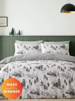 Image of 'Brushed Alpine Village' Duvet Cover Set