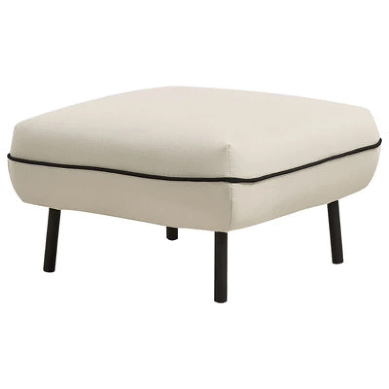 Image of Beliani Ottoman Tonsberg Fabric Light Beige