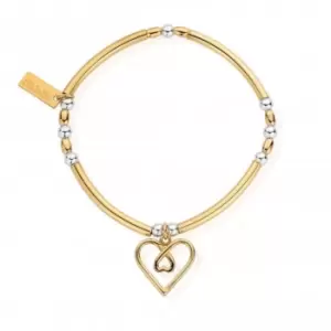 Image of ChloBo Gold and Silver Divine Love Heart Bracelet GMBNBR1130