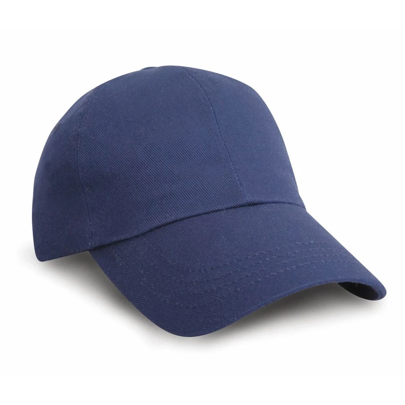 Image of Result Result Men Low Profile Heavy Brushed Cotton Baseball Cap in Navy Navy One Size Male 5055747565584
