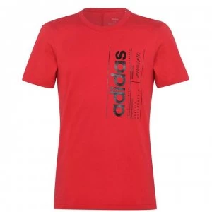 Image of adidas Mens Brilliant Basics T-Shirt - Red/Black