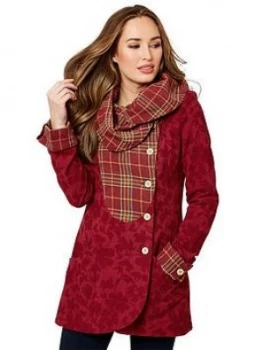 Image of Joe Browns Quirky Hooded Jacket, Red, Size 16, Women