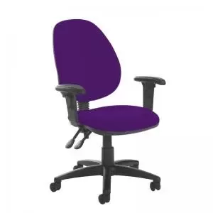 Image of Jota high back PCB operator chair with adjustable arms - Tarot Purple