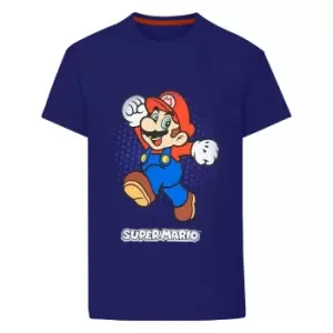 Image of Super Mario Childrens/Kids T-Shirt (3-4 Years) (Navy)