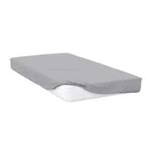 Image of Belledorm Sateen Extra Deep Fitted Sheet (Superking) (Platinum Grey)