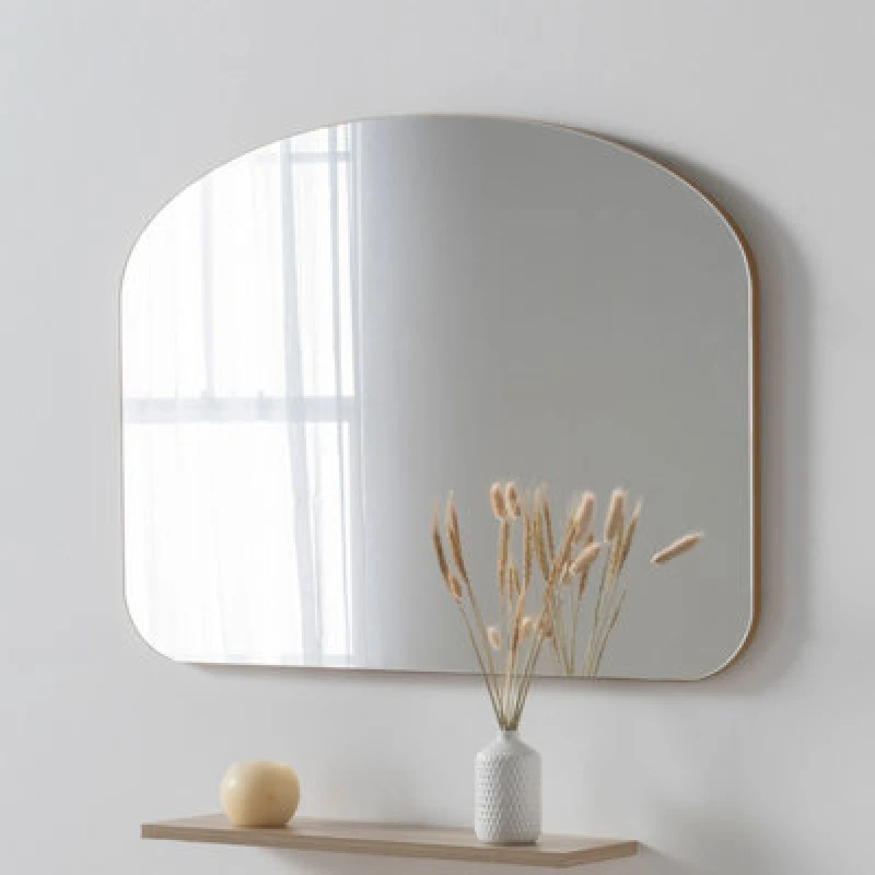 Image of Yearn Mirrors Yearn Mirrors Soho Curved Overmantle Mirror in Gold Gold One Size Unisex 0716053067746