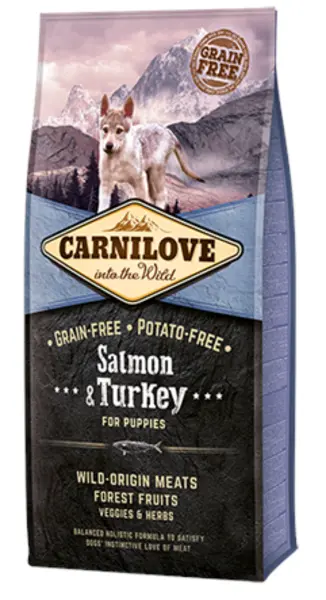 Image of Carnilove Puppy Salmon and Turkey Dog Food 1.5kg