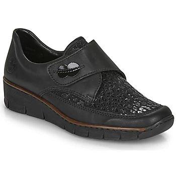Image of Rieker 537C0-02 womens Casual Shoes in Black