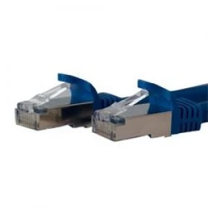Image of StarTech.com 3ft Cat 6a Blue Shielded Molded 10 Gigabit RJ45 STP Cat6a Patch Cable