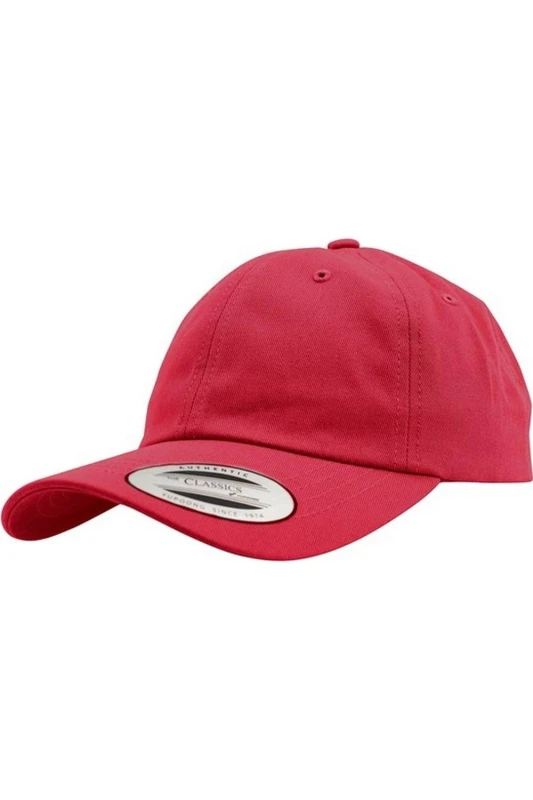 Image of Yupoong Flexfit 6-panel Baseball Cap With Buckle in Dark Pink Dark Pink Unisex One Size