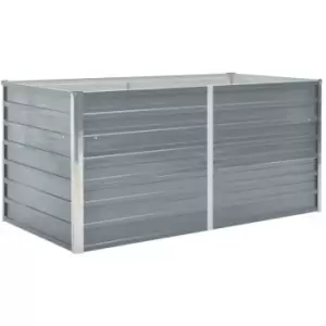 Image of Raised Garden Bed 160x80x77cm Galvanised Steel Grey Vidaxl Grey