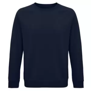 Image of SOLS Unisex Adult Space Organic Raglan Sweatshirt (XL) (French Navy)
