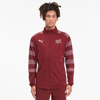 Image of PUMA Suisse Mens Stadium Jacket, Pomegranate, size Small, Clothing