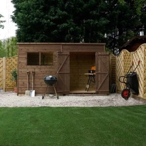 Image of Mercia Pressure Treated Pent Shed - 12' x 8'