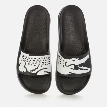 Image of Lacoste Mens Croco 2.0 0721 2 Slide Sandals - Black/White - UK 8