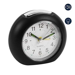 Image of Plastic Round Alarm Clock - Black